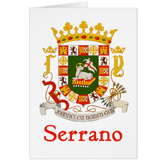 Serrano Schild von Puerto Rico (Vorne)