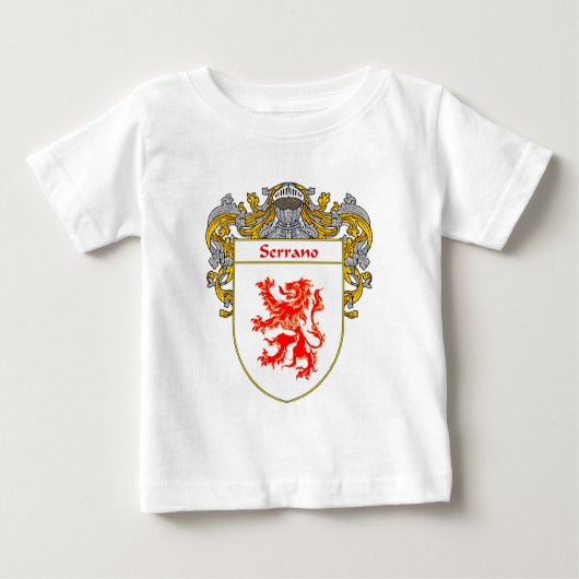 Serrano Wappen (überzogen) Baby T-shirt (Vorderseite)