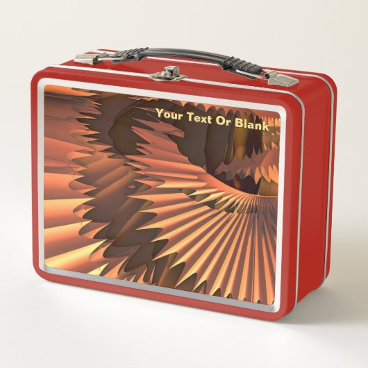 Serrationen Metall Brotdose (Vorderseite)