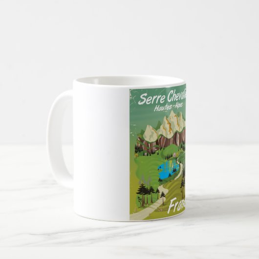 Serre Chevalier, Frankreich, Skiposter Kaffeetasse (Vorderseite Links)