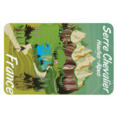 Serre Chevalier, Frankreich, Skiposter Magnet (Horizontal)