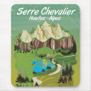 Serre Chevalier, Frankreich, Skiposter Mousepad