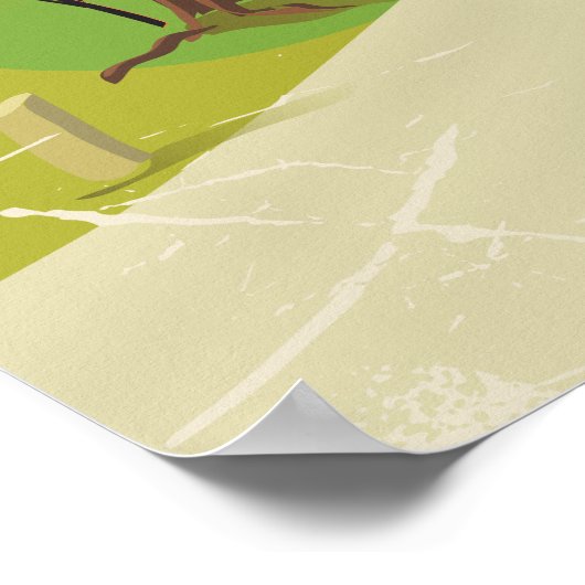 Serre Chevalier, Frankreich, Skiposter Poster (Ecke)