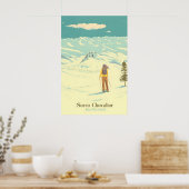 Serre Chevalier Skigebiet Reiseplakat Poster (Küche)