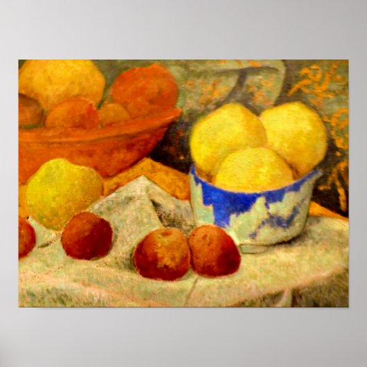 Serusier - Äpfel und Blauschüssel Poster (Vorne)