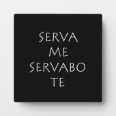Serva me servabo te fotoplatte (Vorderseite)