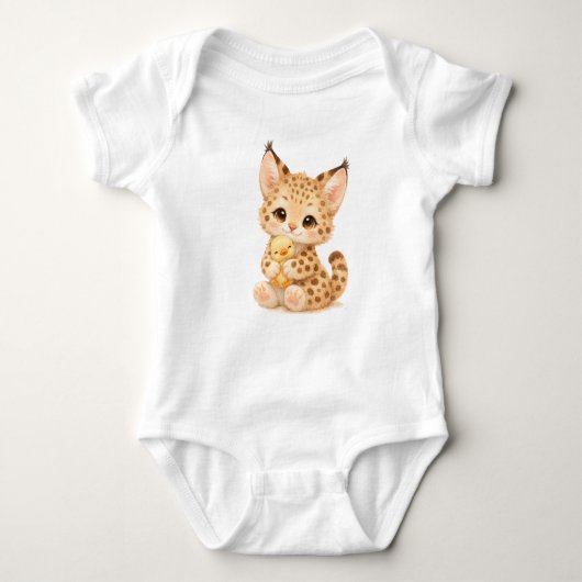 Serval Baby Bodysuit – Cute Spotted Wild Cat 🐆 Baby Strampler (Vorderseite)