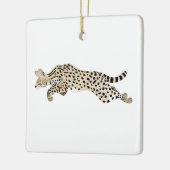 Serval Cat Keramik Ornament (Links)