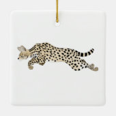 Serval Cat Keramik Ornament (Rückseite)