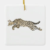 Serval Cat Keramik Ornament (Vorderseite)