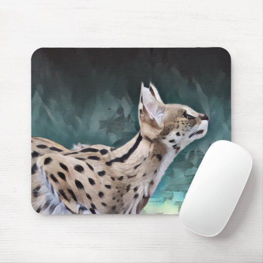Serval Cat Mousepad (Mit Mouse)