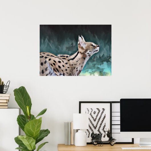 Serval Cat Poster (Heimbüro)