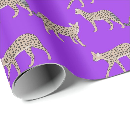 Serval Cats Geschenkpapier (Rolleneckpunkt)