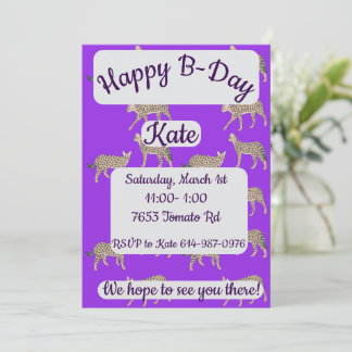 Serval Cats Happy Birthday Einladung