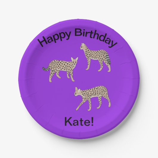 Serval Cats Pappteller (Vorderseite)