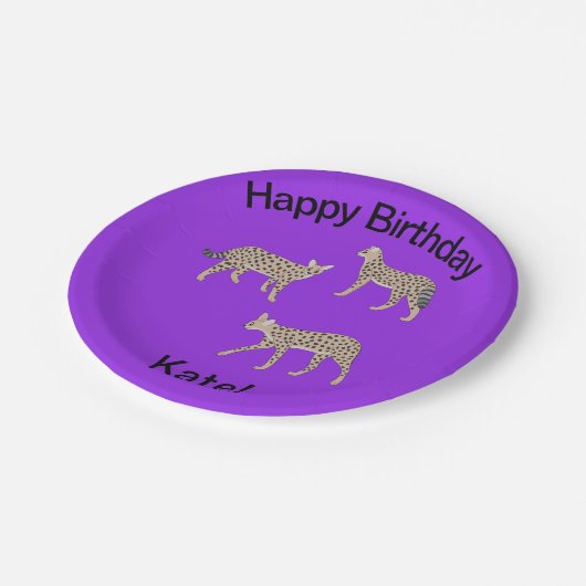 Serval Cats Pappteller (Schrägansicht)