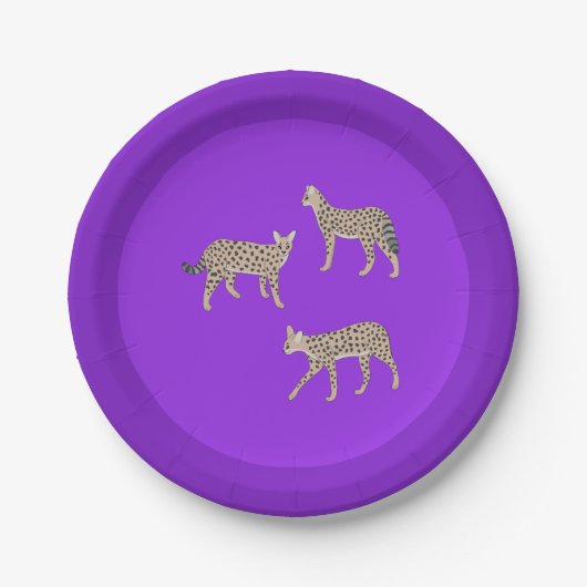 Serval Cats Pappteller (Vorderseite)