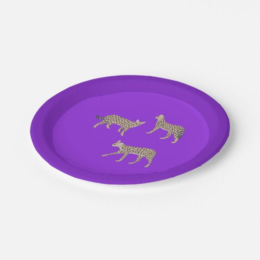 Serval Cats Pappteller (Schrägansicht)