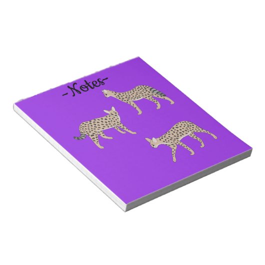 Serval Katzen Notizblock (angewinkelt)
