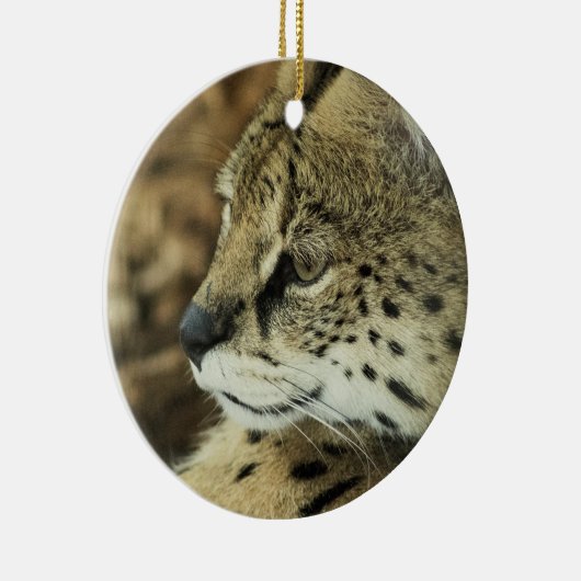 Serval Keramik Ornament (Rechts)