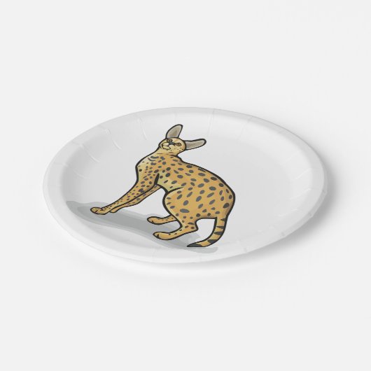 Serval Pappteller (Schrägansicht)