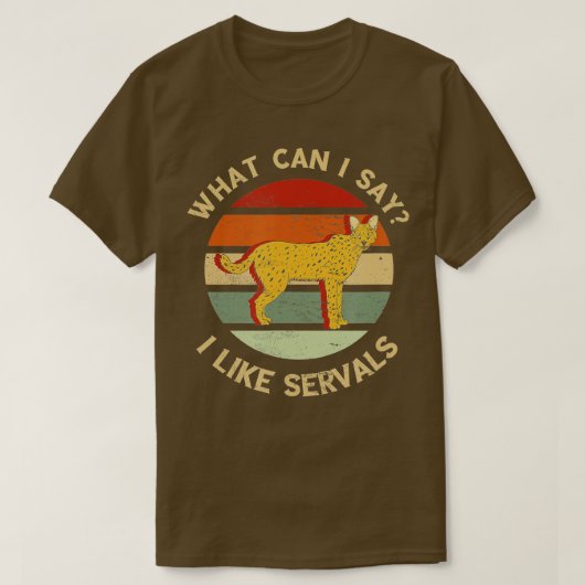 Serval Retro Was kann ich sagen Serval Cat African T-Shirt (Design vorne)