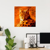 *Serval* Wild Spirit Kat Poster Print (Heimbüro)