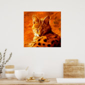 *Serval* Wild Spirit Kat Poster Print (Küche)