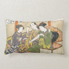 Servant, der Arzneimittel auf Geishas Arm ukiyo-e Lendenkissen