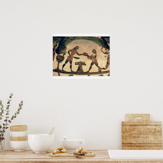 Servants Preparing Food for a Symposium, detail fr Poster (Küche)