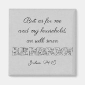 Serve Jehovah...Scripture Magnet~Silver Magnet (Vorne)