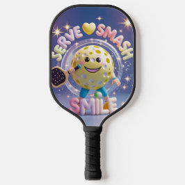 Serve. Schmettern. Lächle. - Niedlich Kawaii Pickl Pickleball Schläger