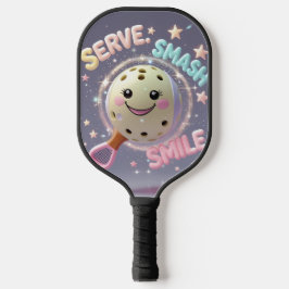 Serve. Schmettern. Lächle. - Niedlich Kawaii Pickl Pickleball Schläger