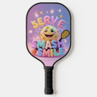 Serve. Schmettern. Lächle. - Niedlich Kawaii Pickl Pickleball Schläger