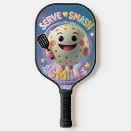 Serve. Schmettern. Lächle. - Niedlich Kawaii Pickl Pickleball Schläger