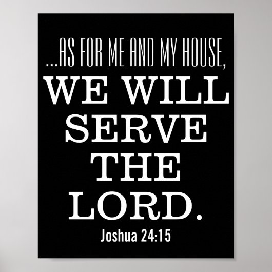 Serve the Lord Bible Verse Scripture Joshua 24 Poster (Vorne)