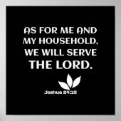 Serve the Lord: Joshua 24:15 Poster (Vorne)