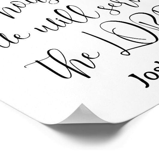 Serve the Lord KJV Bible Verse Joshua 24 Script Poster (Ecke)