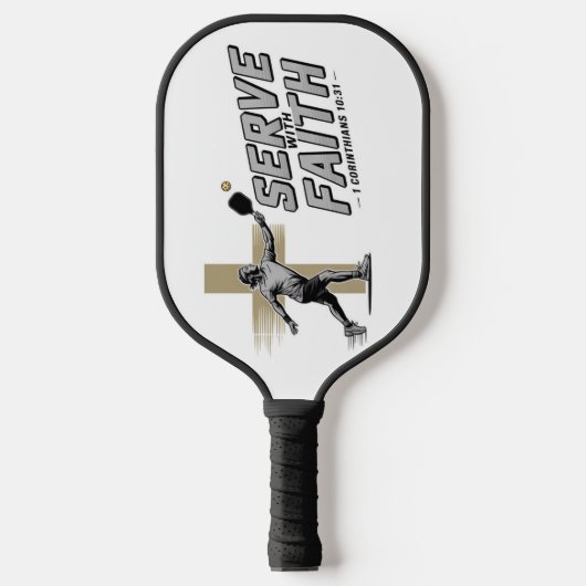 Serve With Faith Christian Pickleball Paddle (Vorderseite)