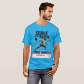 Serve With Faith Christian Pickleball  T-Shirt (Vorne ganz)