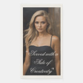 "Served with a Side of Creativity" Papier Napkin Serviette (Vorderseite)