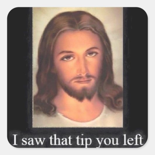 Server/Barkeeper Überzeugen Sie sich selbst! Quadratischer Aufkleber (Vorderseite)