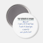 Server ist heruntergefahren magnet (Vorderseite/Rückseite)