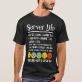 Server Life Waitress Barkeeper T-Shirt (Vorderseite)
