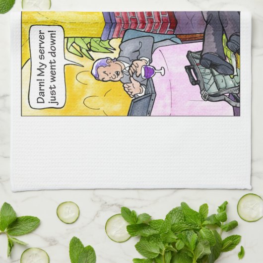 Server runter! geschirrtuch (Gefaltet)