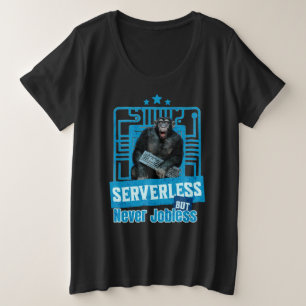 Serverloser lustiger Affe-Entwicklerhumor Große Größe T-Shirt