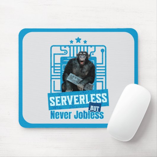 Serverloser lustiger Affe-Entwicklerhumor Mousepad (Mit Mouse)