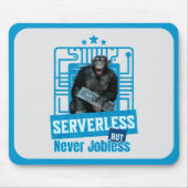Serverloser lustiger Affe-Entwicklerhumor Mousepad (Vorne)