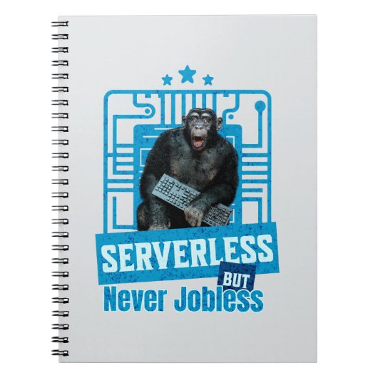 Serverloser lustiger Affe-Entwicklerhumor Notizblock (Vorderseite)