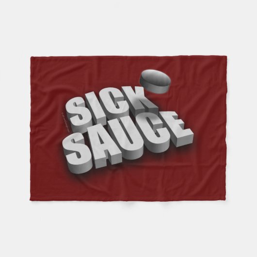 Serves Sick Sauce (Hockey) Fleecedecke (Vorderseite (Horizontal))